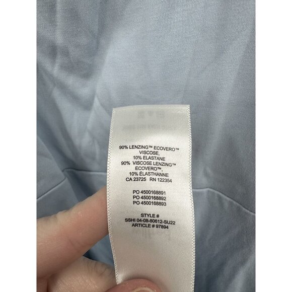 Wilfred Saturn Mini Wrap Dress Women Small Light Blue Preppy Contemporary - Picture 7 of 11